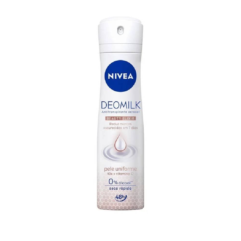 Desodorante Aerossol Nivea Deomilk Beauty Elixir Pele Uniforme 150ml