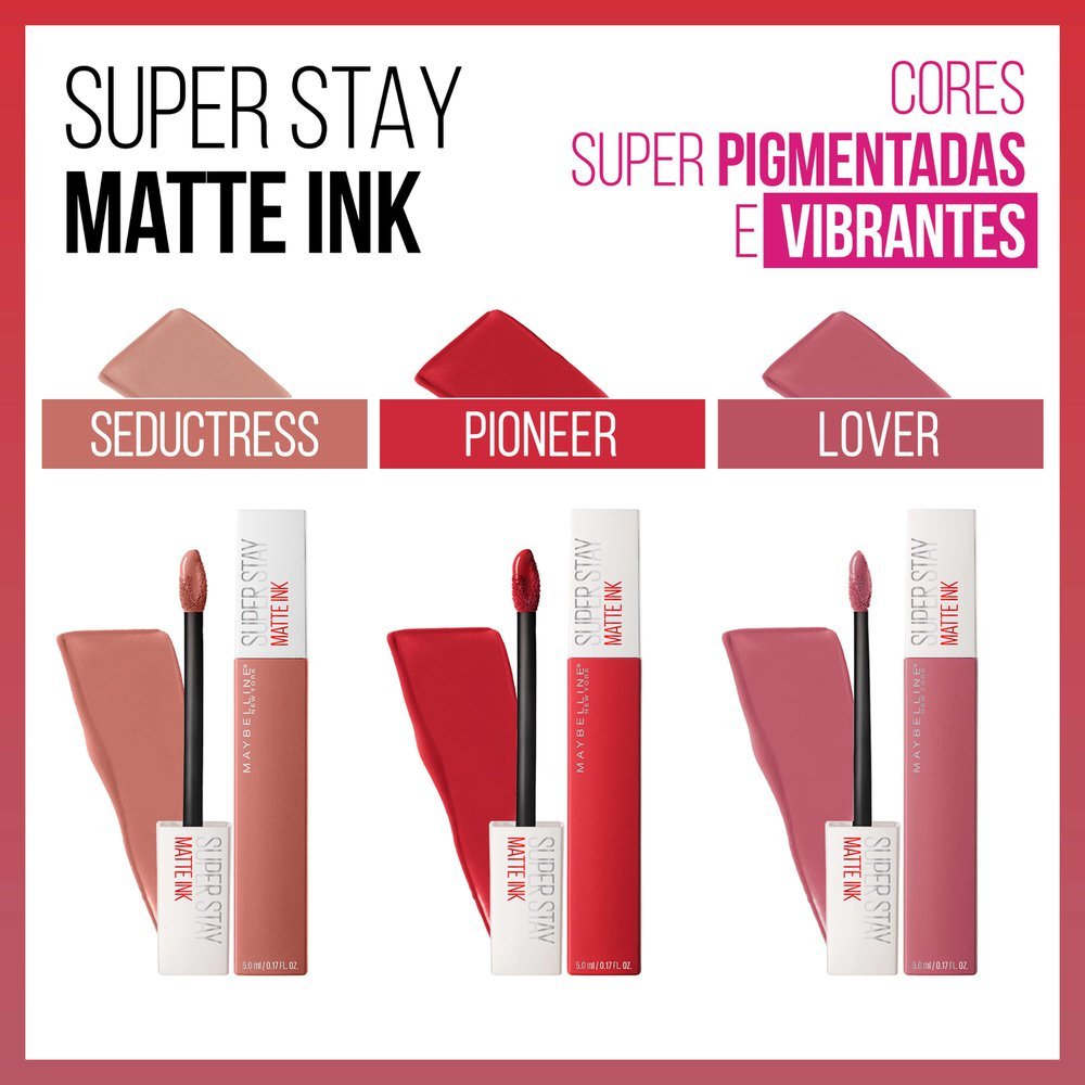 Kit Maybelline Ny 3 Batons Líquidos Longa Duração Superstay Matte Ink