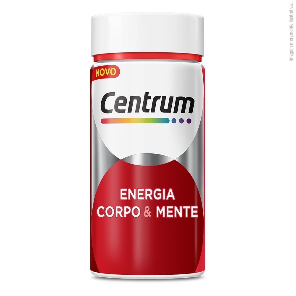 Centrum Multivitamínico Energia Corpo Mente Cafeína 60 Cápsulas