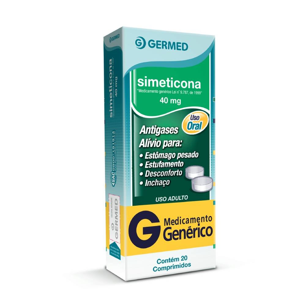 Simeticona 40mg 20 Comprimidos Germed Generico PanVel Farmácias