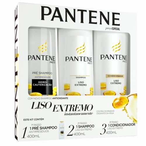 Kit Pr Shampoo Shampoo E Condicionador Pantene Liso Extremo Ml