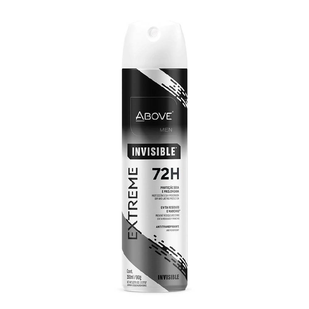 Desodorante Aerossol Above Extreme Invisible 72h Men 150ml PanVel