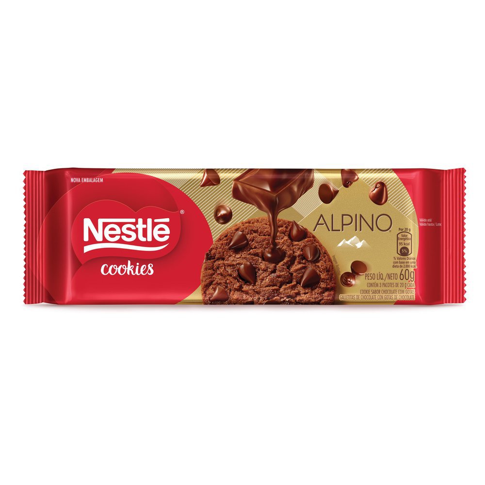 Cookies Alpino Gotas De Chococolate 60g PanVel Farmácias