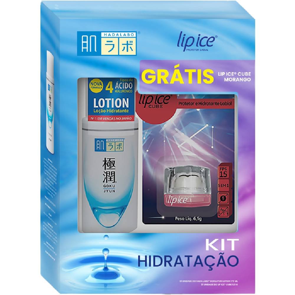 Kit Hada Labo Hidratante Facial 170ml Ganhe Protetor Labial Lip Ice