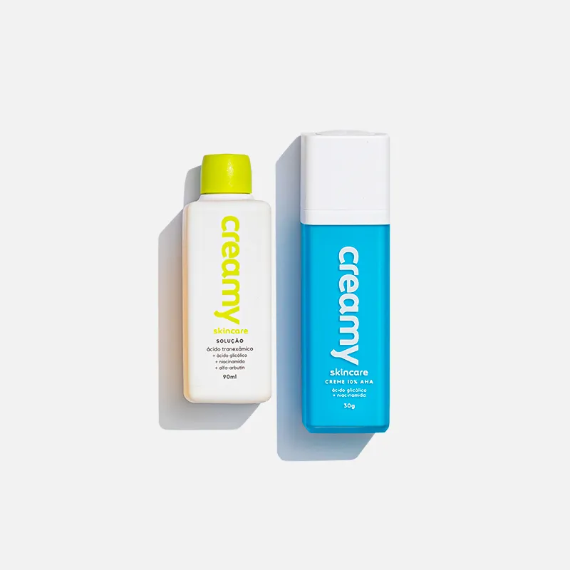 Kit Duo Creamy Creme Retexturizador Ácido Glicólico 30g + Tônico Clareador Ácido Tranexâmico 90ml