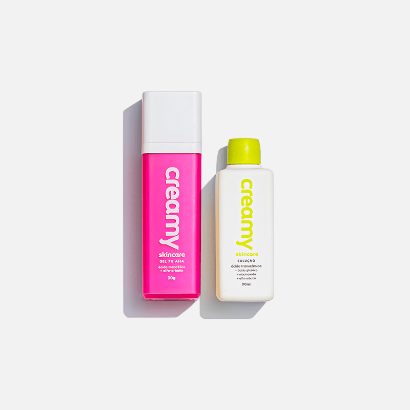 Kit Duo Creamy Ácido Mandélico 30g + Tônico Clareador Ácido Tranexâmico 90ml