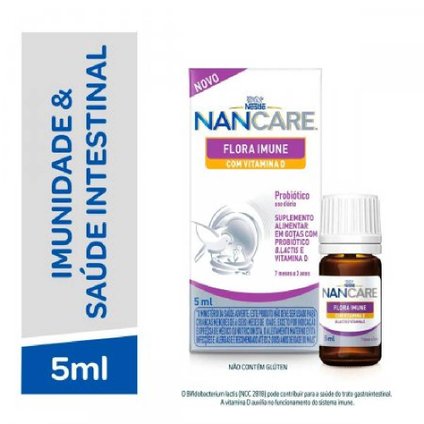 SUPLEMENTO PEDIÁTRICO NANCARE FLORA IMUNE COM VITAMINA D 5 ML