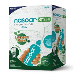 Nasoar Xt Cloreto De Sódio 0,9% + Xilitol 5% Lavagem Nasal 15 Envelopes - Refil