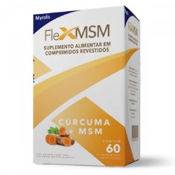 Flex Msm 117mg Curcuma + 750mg Msm 60 Comprimidos