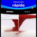 ABSORVENTE ALWAYS NOITE ULTRA SUAVE COM ABAS FLUXO MUITO INTENSO, 8 UNIDADES