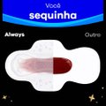 ABSORVENTE ALWAYS NOITE ULTRA SUAVE COM ABAS FLUXO MUITO INTENSO 26 UNIDADES