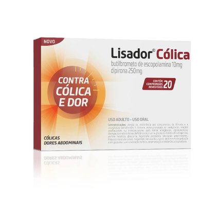 LISADOR CÓLICA COM 20 COMPRIMIDOS