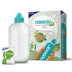 Nasoar Xt Cloreto De Sódio 0,9% + Xilitol 1,67% Lavagem Nasal 15 Envelopes + Lavador Nasal 240ml