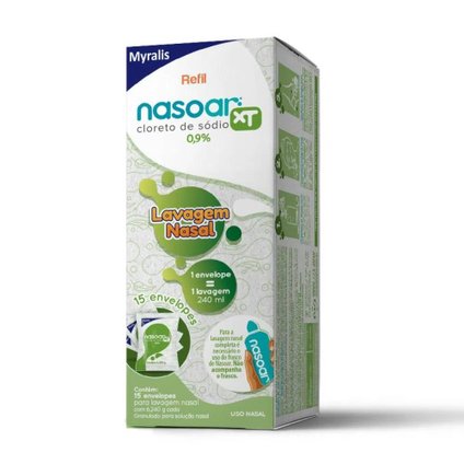 NASOAR XT 1,67% LAVAGEM NASAL 15 ENVELOPES - REFIL