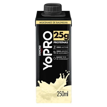 YOPRO BEBIDA LÁCTEA UHT MILKSHAKE DE BAUNILHA 25G DE PROTEÍNAS 250ML