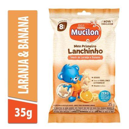 MUCILON SNACK LARANJA+BANANA 35G 