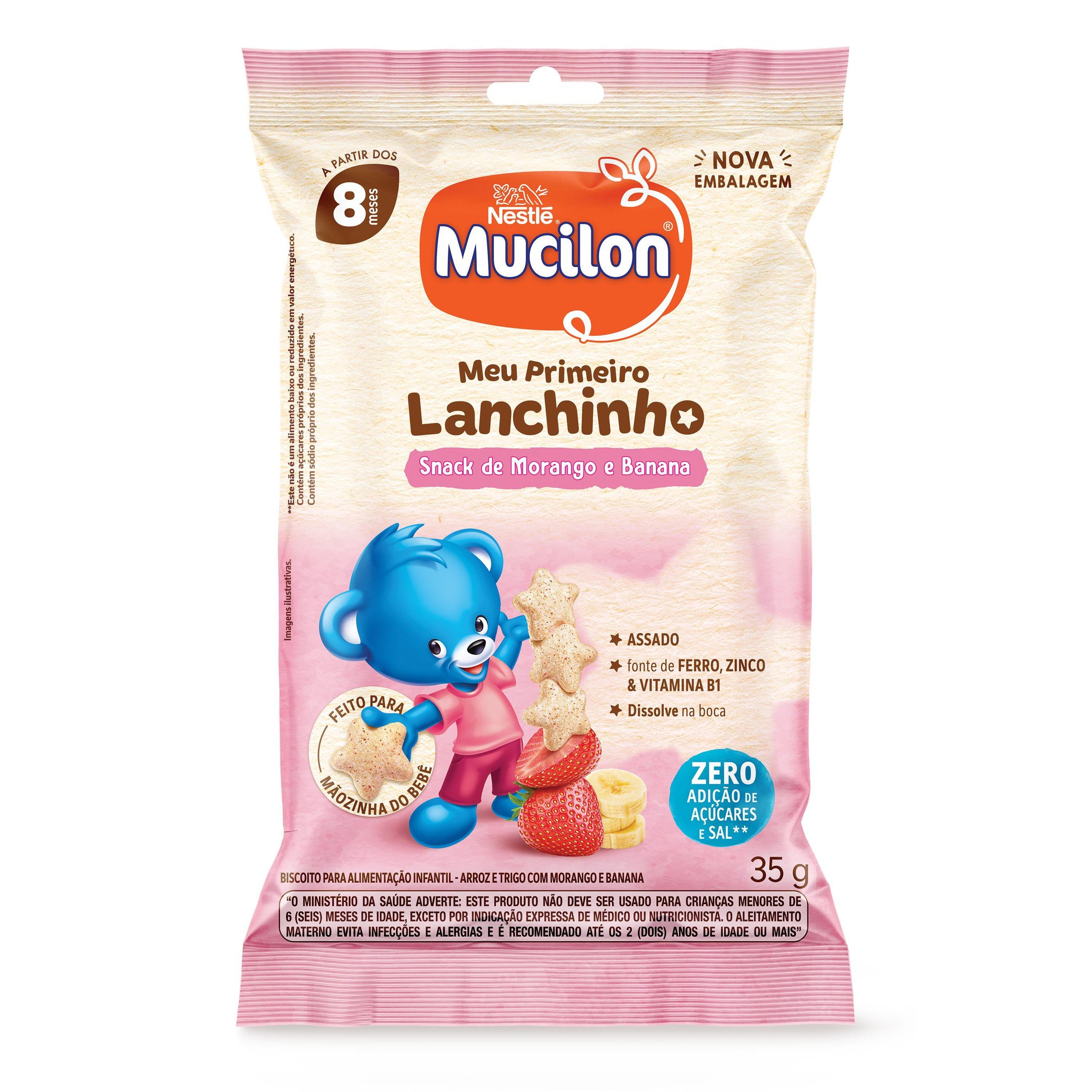 Mucilon Snack Morango E Banana 35g