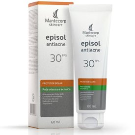 PROTETOR SOLAR FACIAL EPISOL ANTIACNE FPS30 60ML