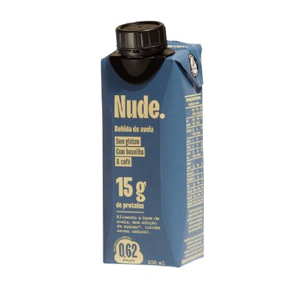 BEBIDA DE AVEIA PROTEICA 15G NUDE CAFÉ COM BAUNILHA 250ML
