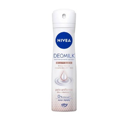 DESODORANTE AEROSSOL NIVEA DEOMILK BEAUTY ELIXIR PELE UNIFORME 150ML