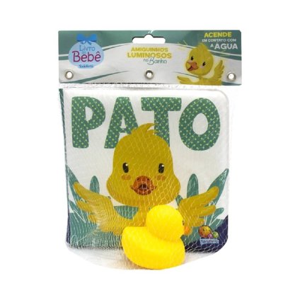 LIVRO DO BEBÊ AMIGUINHOS LUMINOSOS NO BANHO COM PATO