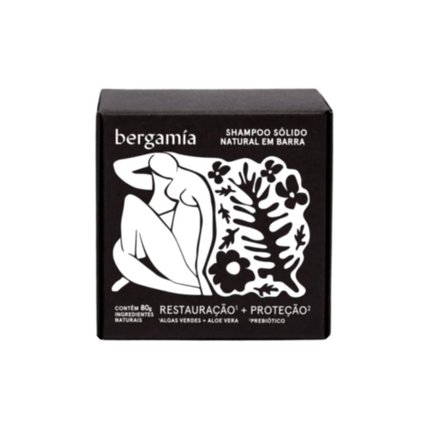 SHAMPOO EM BARRA BERGAMÍA RESTAURAÇÃO + PROTEÇÃO 80G