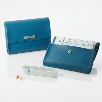 ORGANIZADOR DE COMPRIMIDOS SEMANAL PILBOX LIBERTY V4 AZUL PETRÓLEO