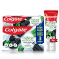 KIT CREME DENTAL COLGATE NATURAL EXTRACTS CARVÃO ATIVADO 3 UNIDADE DE 90G CADA