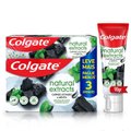 KIT CREME DENTAL COLGATE NATURAL EXTRACTS CARVÃO ATIVADO 3 UNIDADE DE 90G CADA