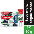KIT CREME DENTAL COLGATE NATURAL EXTRACTS CARVÃO ATIVADO 3 UNIDADE DE 90G CADA