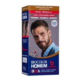 TONALIZANTE DE CABELO MASCULINO BIOCOLOR HOMEM BOZZANO CASTANHO CLARO