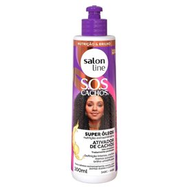 ATIVADOR DE CACHOS SALON LINE SOS SUPER ÓLEOS NUTRITIVOS 300ML