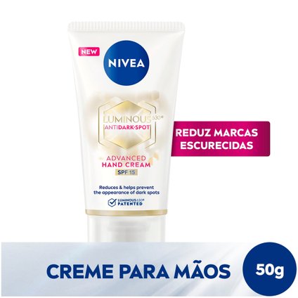 CREME P/ MAOS NIVEA LUMINOUS 630 FPS15 50G