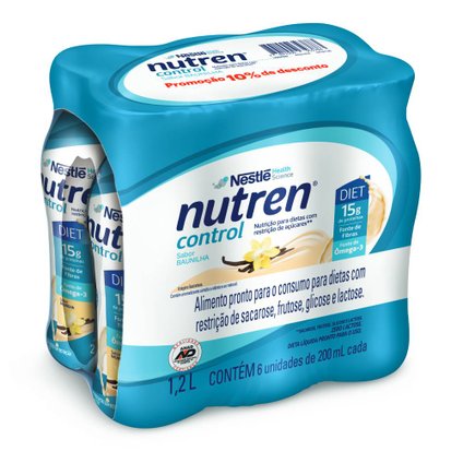 SUPLEMENTO ALIMENTAR NUTREN CONTROL BAUNILHA 6 UNIDADES DE 200ML