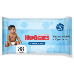 Lenço Umedecido Huggies Higiene Diária Rendem 2x Mais 88 Unidades