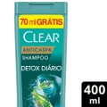 SHAMPOO ANTICASPA CLEAR DETOX DIÁRIO 400ML