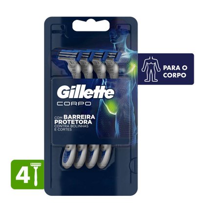 APARELHOS DESCARTÁVEIS PARA DEPILAÇÃO GILLETTE 4 UNIDADES
