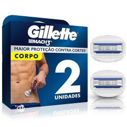 Carga Para Aparelho De Depilação Corporal Gillette Mach3 Corpo 2 Unidades