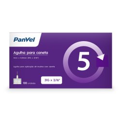 Agulha Caneta Insulina 5mm Com 100 Unidades Panvel