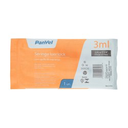 Seringa Luer Lock Com Agulha Panvel - 30x0,7mm - 22g - 3ml