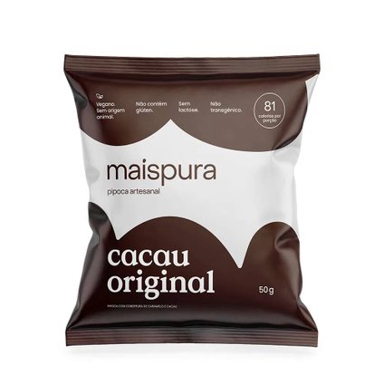 PIPOCA ARTESANAL MAIS PURA CACAU ORIGINAL 50G