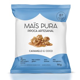 PIPOCA ARTESANAL MAIS PURA CARAMELO COCO 50G