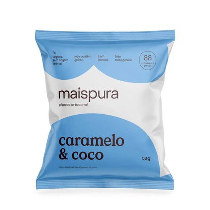 PIPOCA ARTESANAL MAIS PURA CARAMELO & COCO 50G