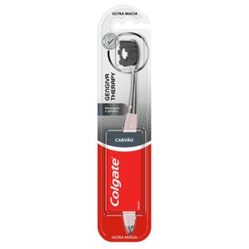 ESCOVA DENTAL MACIA COLGATE GENGIVA THERAPY CARVÃO