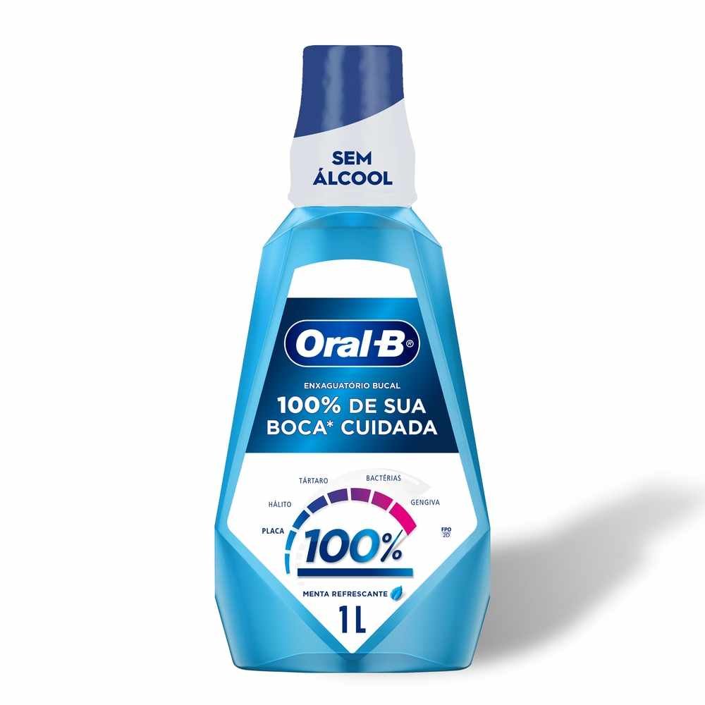 Enxaguante Bucal Oral-B 100% De Sua Boca Cuidada 1l - PanVel Farmácias