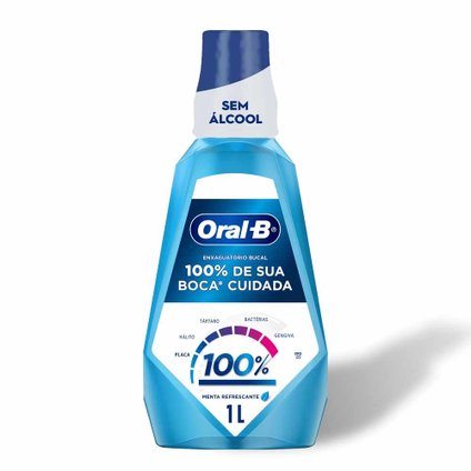 ENXAGUANTE BUCAL ORAL-B 100% DE SUA BOCA CUIDADA 1L