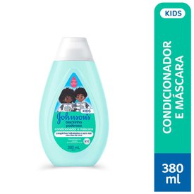 CONDICIONADOR E MÁSCARA INFANTIL PARA CABELOS CRESPOS JOHNSON'S BLACKINHO PODEROSO 380ML