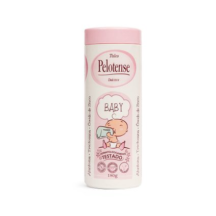 TALCO PELOTENSE BABY ROSA 180G