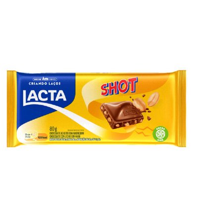 CHOCOLATE EM BARRA LACTA SHOT 80G