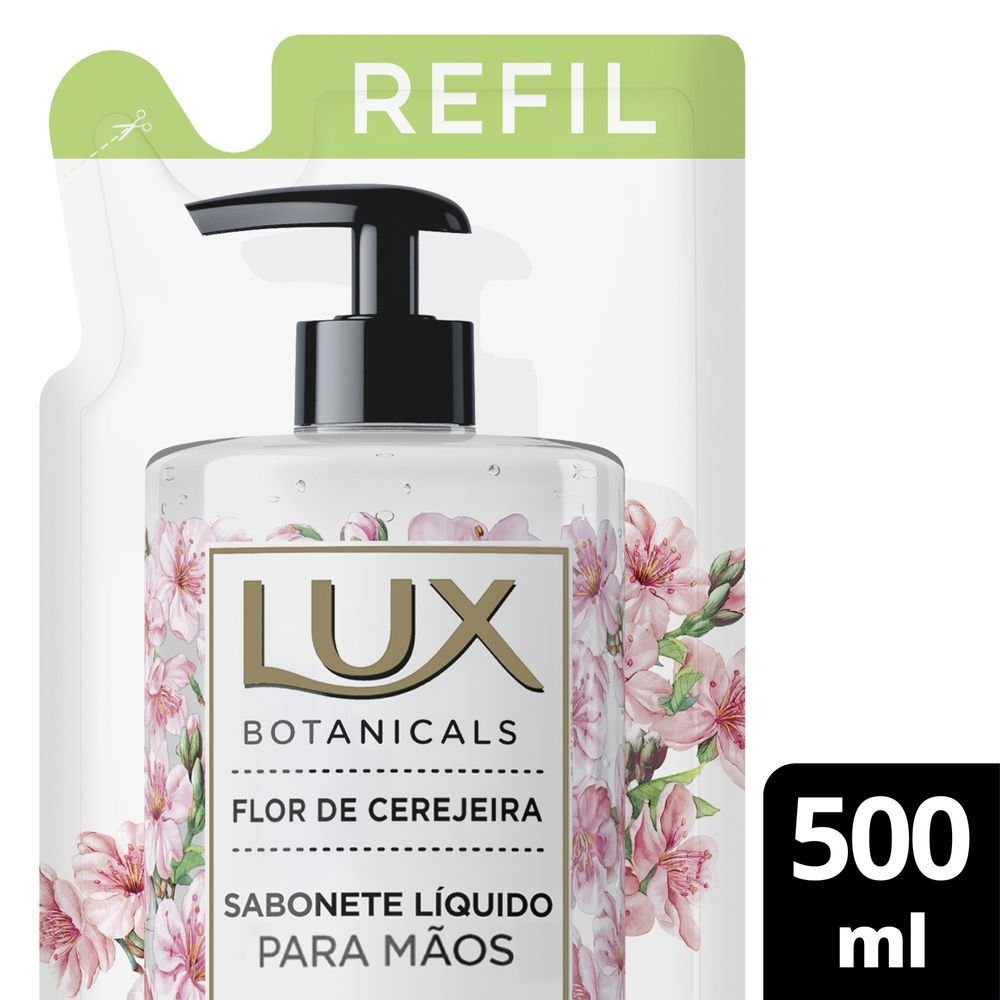 Sabonete Líquido Lux Botanicals Flor De Cerejeira 500ml - Refil